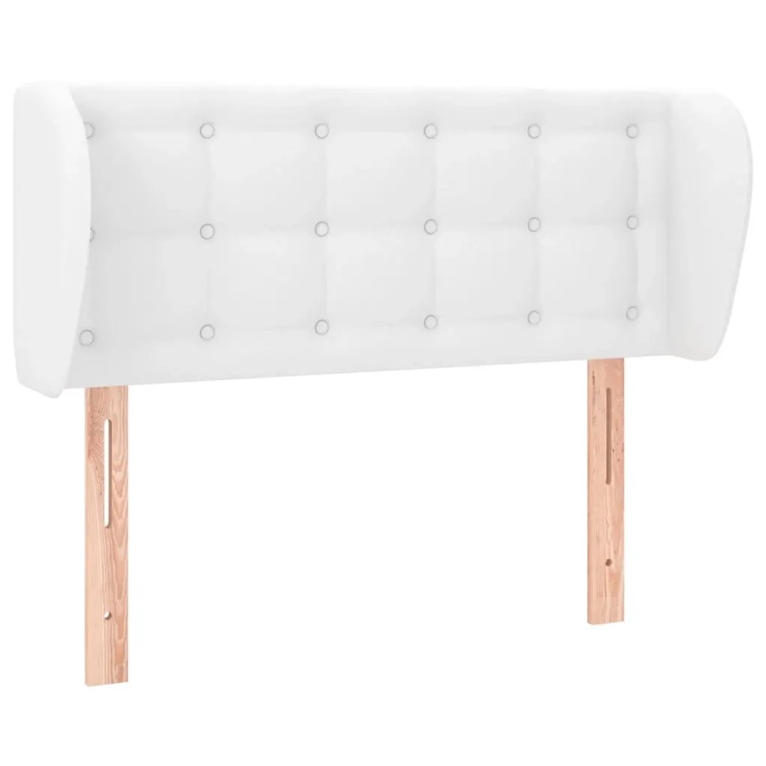 vidaXL Kopfteil mit Ohren Weiß 83x23x78/88 cm Kunstleder 3117217