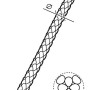 Braunes Conacord Polypropylen Seil, 3 mm Durchmesser, geflochten, als Meterware.