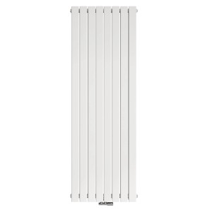 Weißer, vertikaler Emke Heizkörper 180x62cm, einlagiger Paneelheizkörper für Bad und Wohnraum.