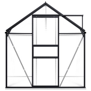 furnicato Gewächshaus, 4,75 m², Anthrazit, mit Fundament. Ideal für den Garten.