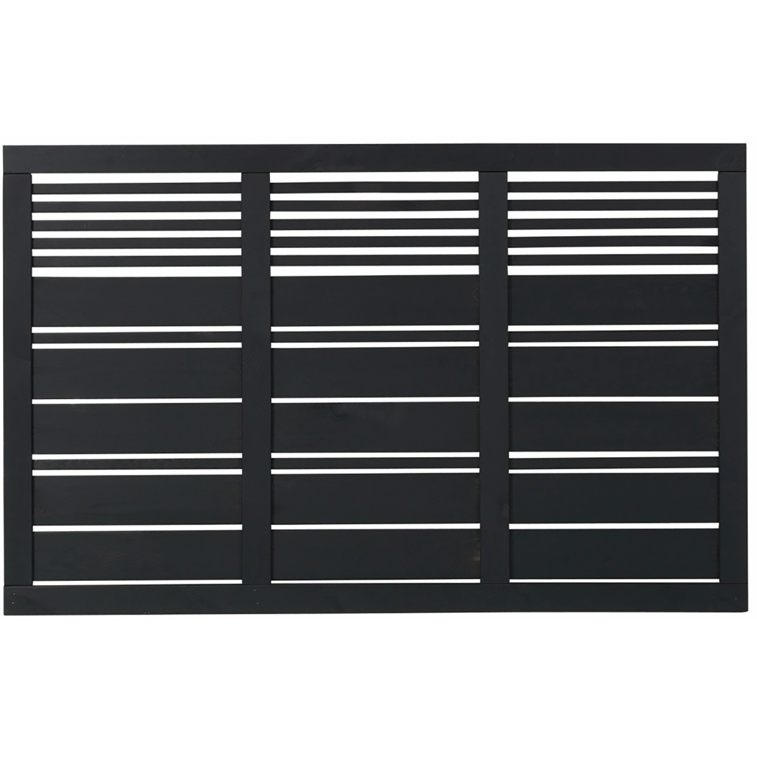 Vorgartenzaun Silence Nadelholz Schwarz 176 cm x 110 cm günstig online kaufen