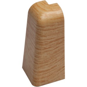 OBI Außenecke Eiche, 2er-Set, für Sockelleisten, 60x20mm, Kunststoff mit Holzoptik.