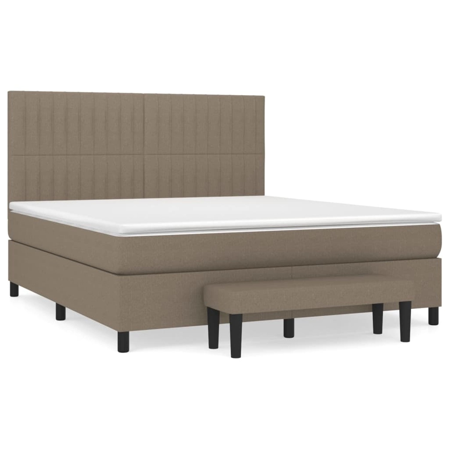 vidaXL Boxspringbett mit Matratze Taupe 180x200 cm Stoff1392979 günstig online kaufen