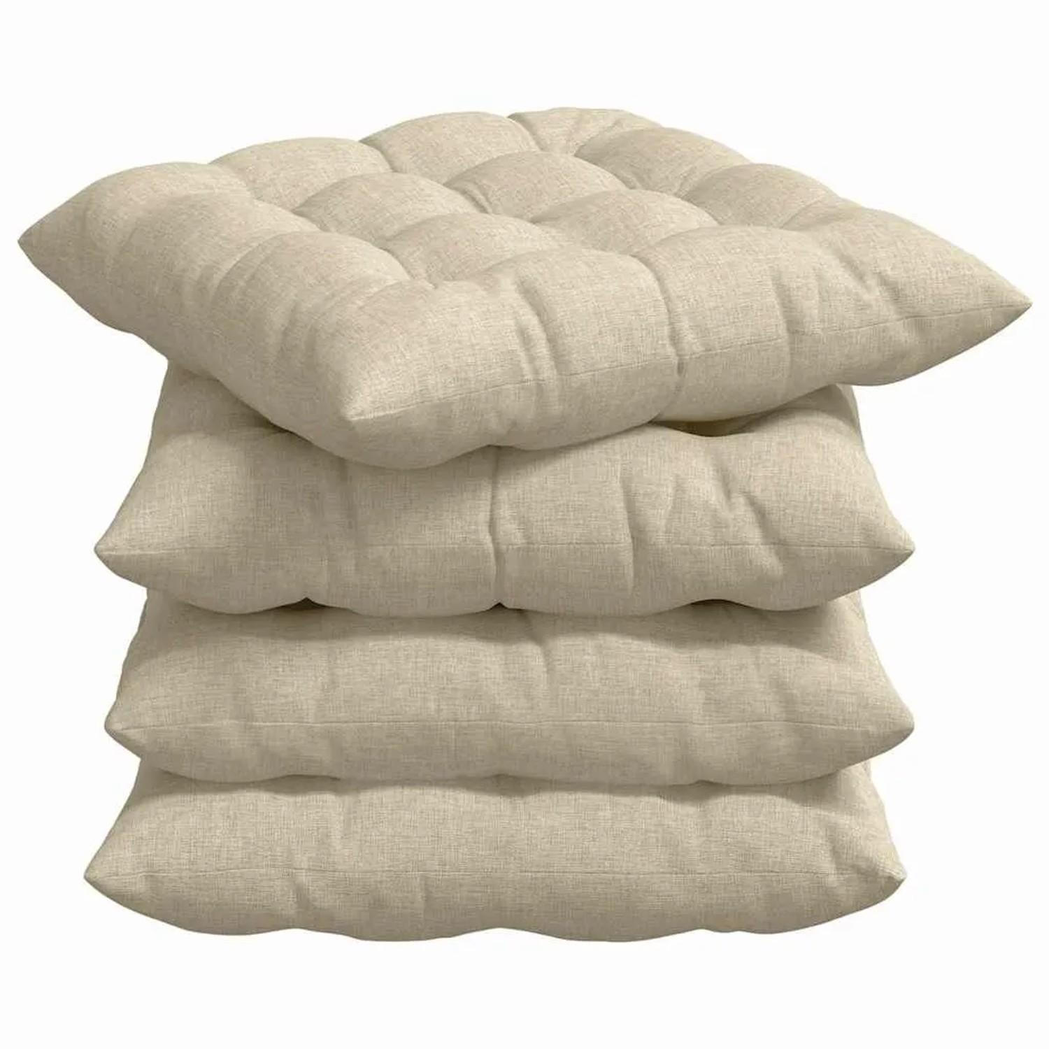 vidaXL Sitzkissen 2 Stk Creme 40 x 40 x 6 cm Stoff 42015153 günstig online kaufen