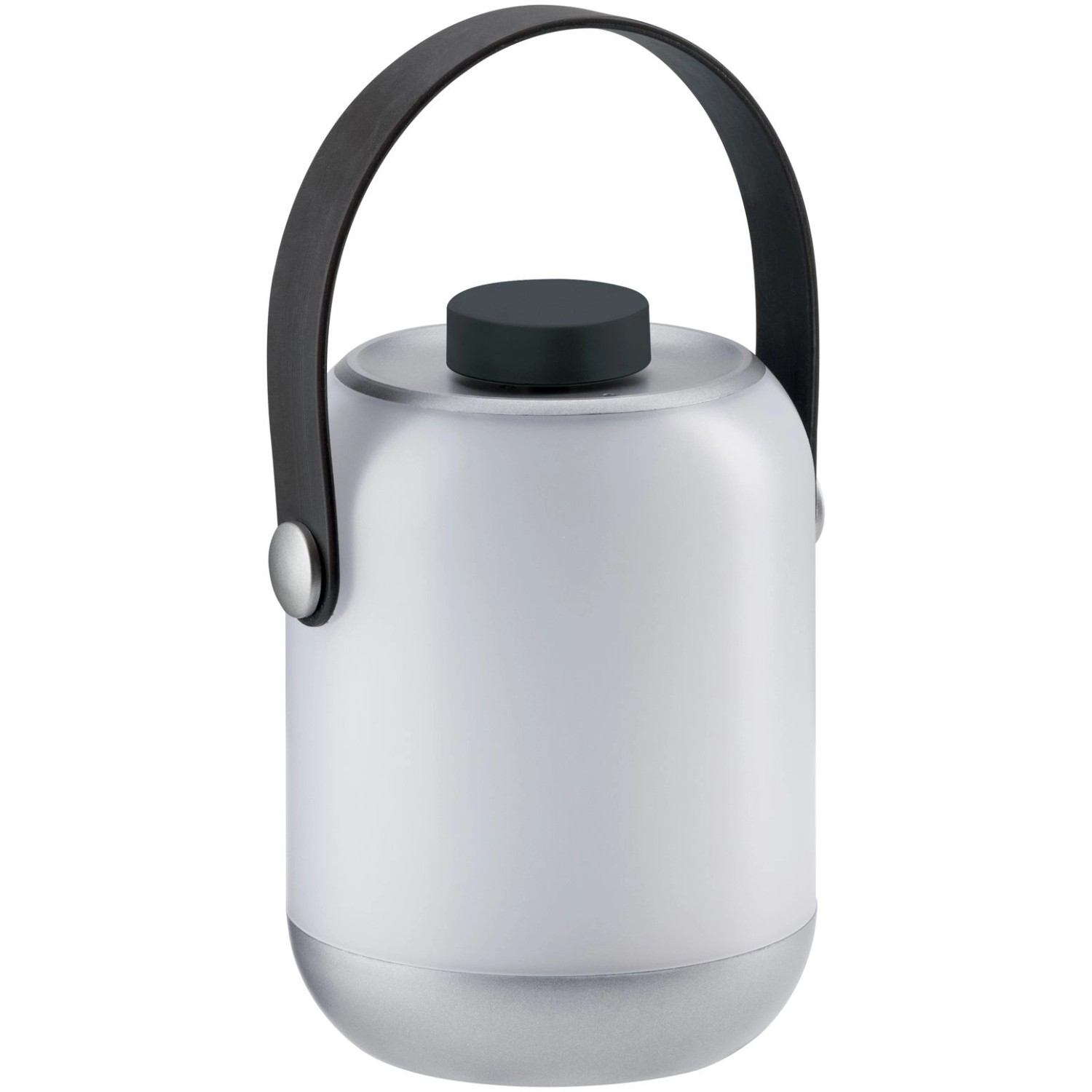 Paulmann Clutch: Mobile Tischleuchte in Chrom matt mit Tragegriff, ideal für den Außenbereich.