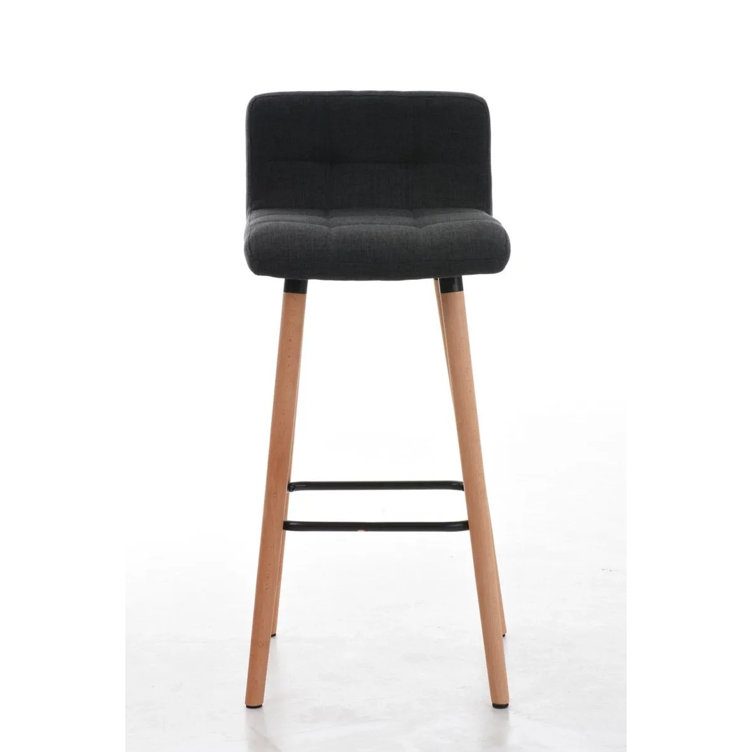 DELUKE 2er Set Barhocker GITOR Stoff Dunkelgrau 42x49x94cm Barstuhl Mit Lehne Tresenhocker Tresenstuhl