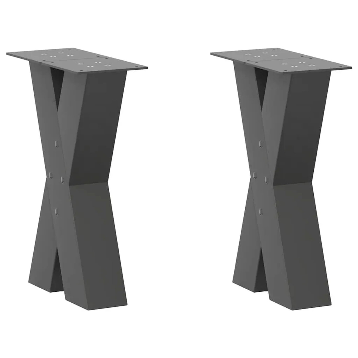 vidaXL Couchtischbeine X-Form 2 Stk Anthrazit 28x42-43 cm Stahl 4012950 günstig online kaufen