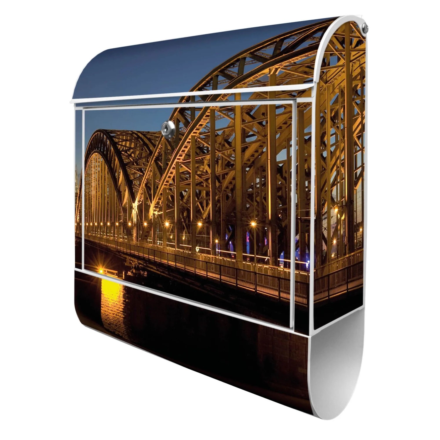 Banjado Design Briefkasten Weiß Pulverbeschichtet 39x47x14cm 2 Schlüssel Mi günstig online kaufen