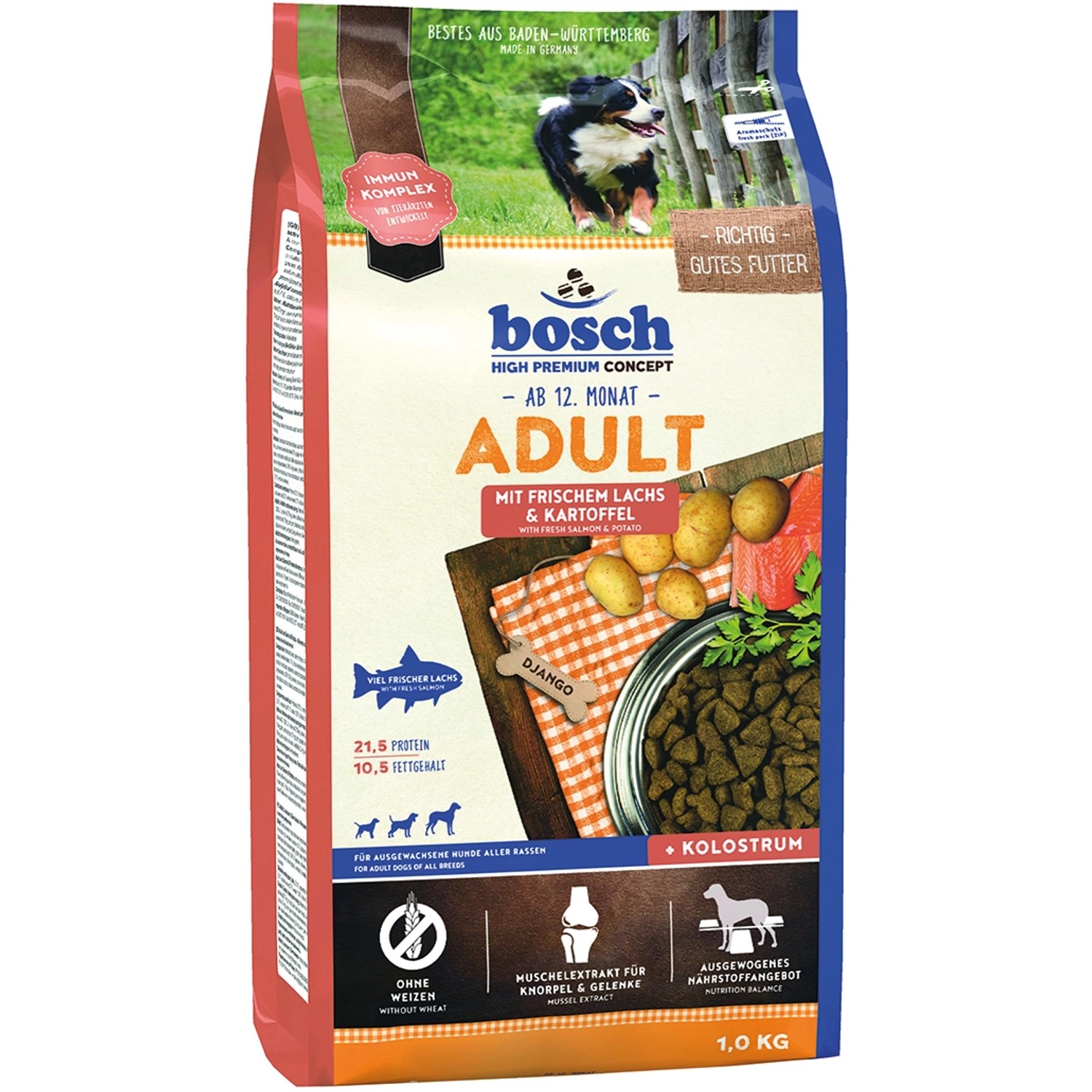 Bosch Pets Hunde-Trockenfutter Adult Lachs und Kartoffel 1 kg