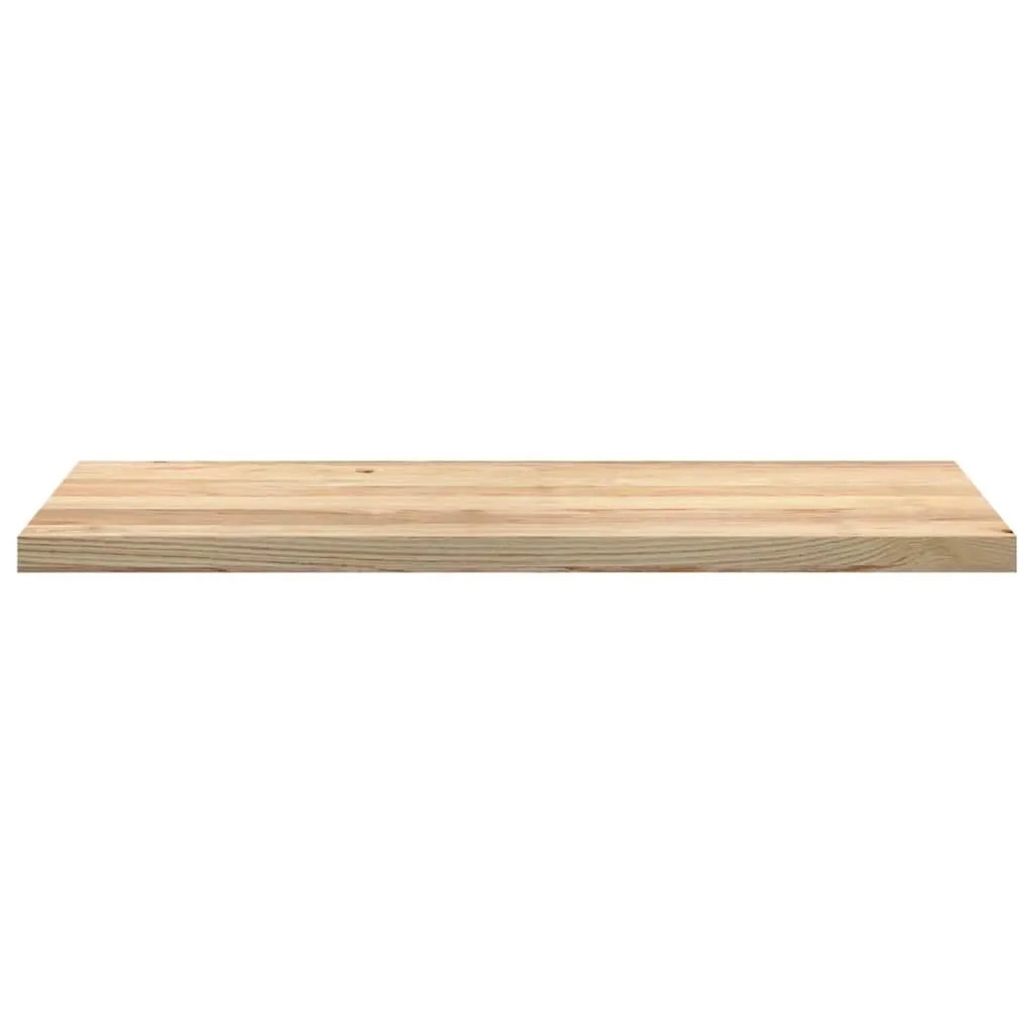 Zwei unbehandelte, helle Fensterbänke aus massivem Eichenholz, 110x40x2 cm.
