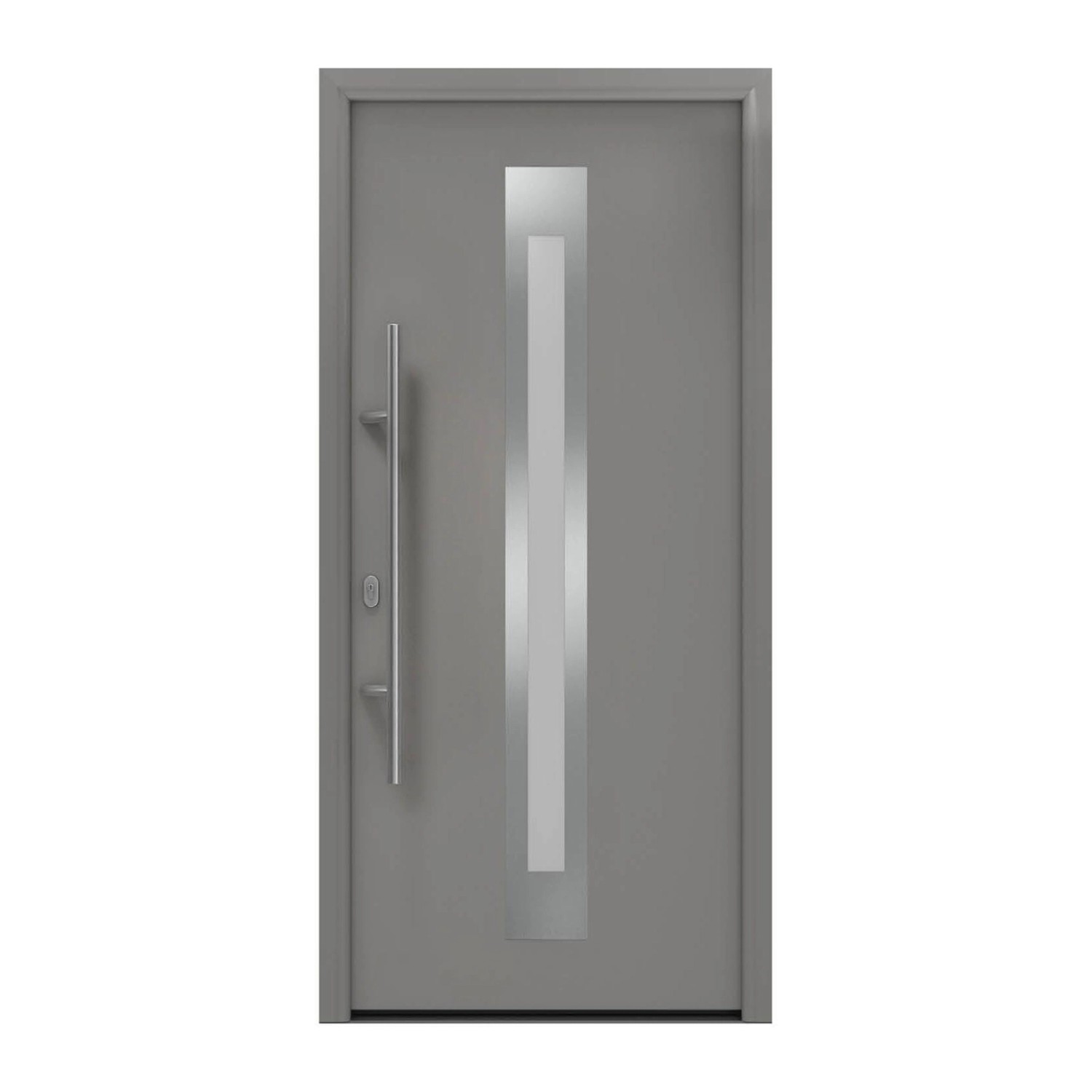 EcoStar Haustür Isopro IP 770S Graualuminium 110 cm x 210 cm DIN L günstig online kaufen