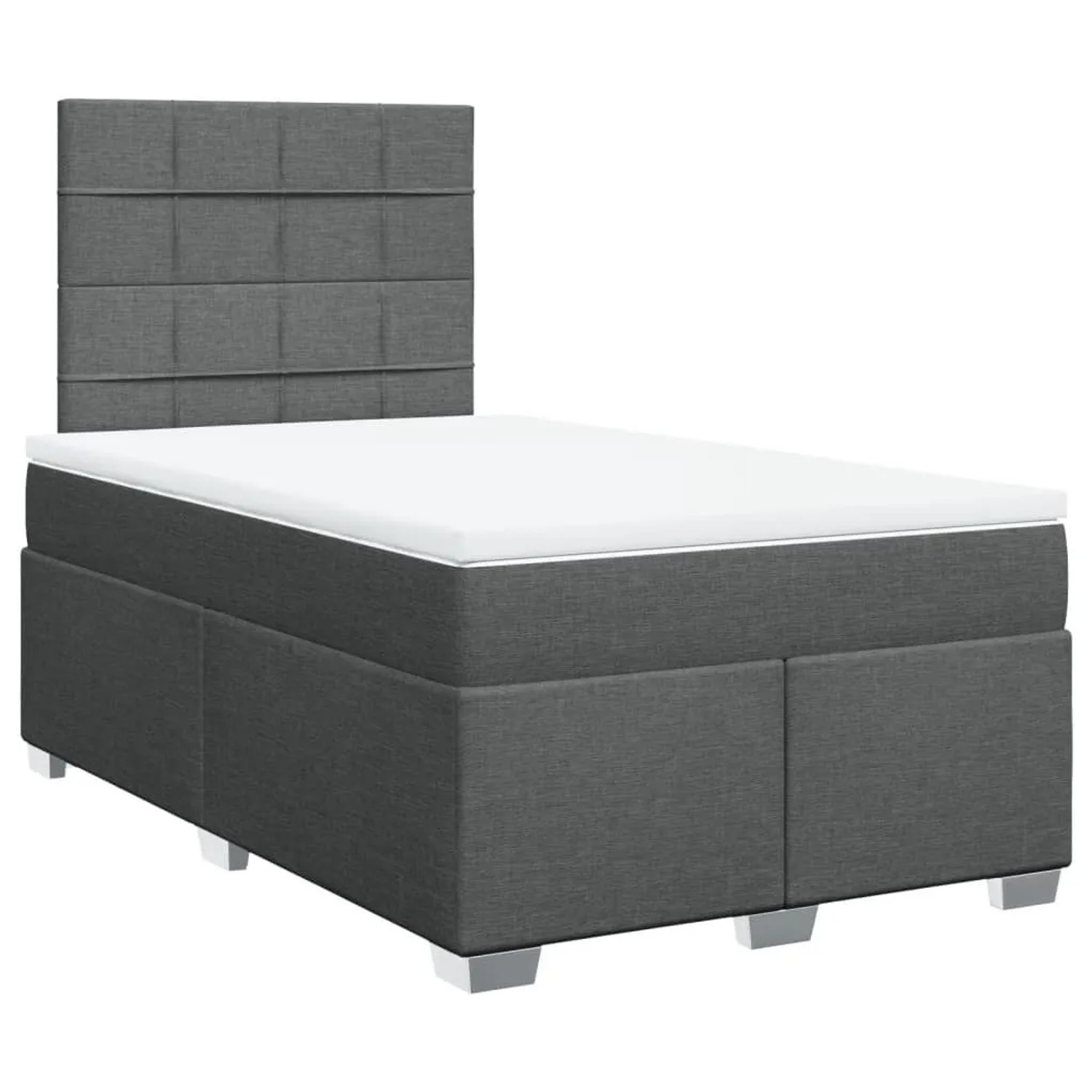 vidaXL Boxspringbett mit Matratze Dunkelgrau 120x190 cm Stoff 3290428 günstig online kaufen