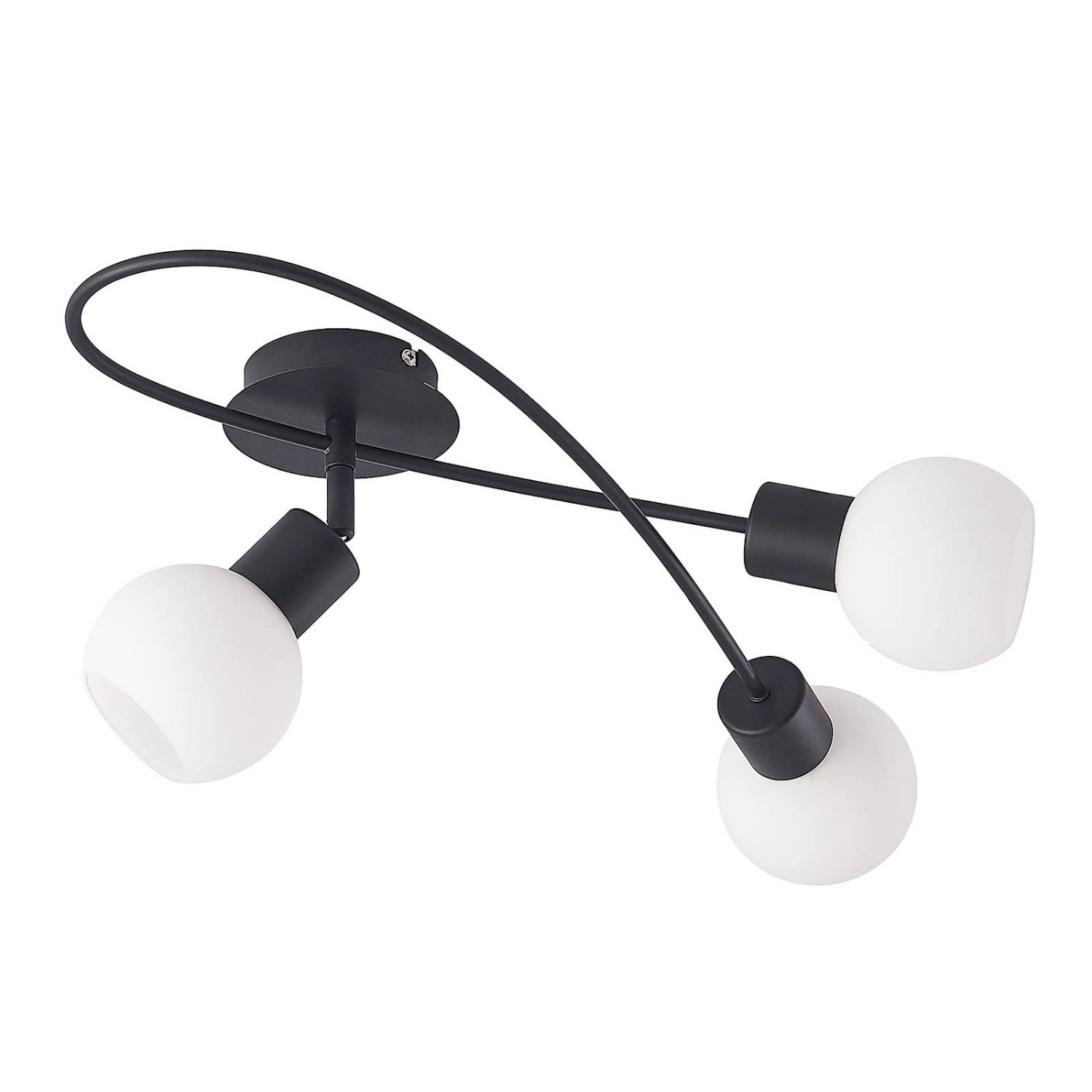 Lindby Deckenlampe Elaina 9627492 Modern in Schwarz aus Metall 3-flammig E1 günstig online kaufen