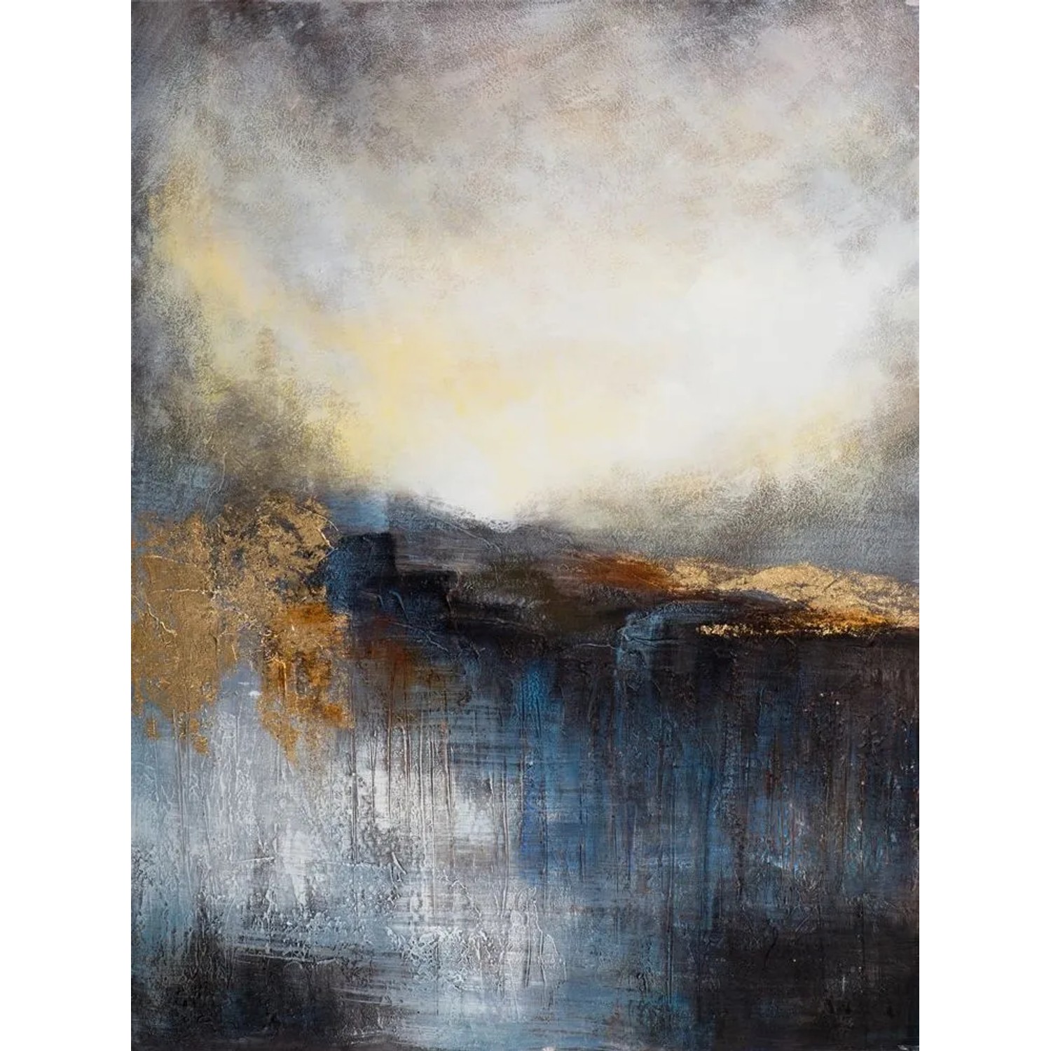Art Universe Leinwandbild Abstrakte Seelandschaft 90 x 120 cm