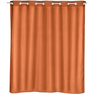 Wenko Duschvorhang Comfort Flex Terracotta, 180x200 cm, aus Polyester mit Ösen zur Aufhängung.