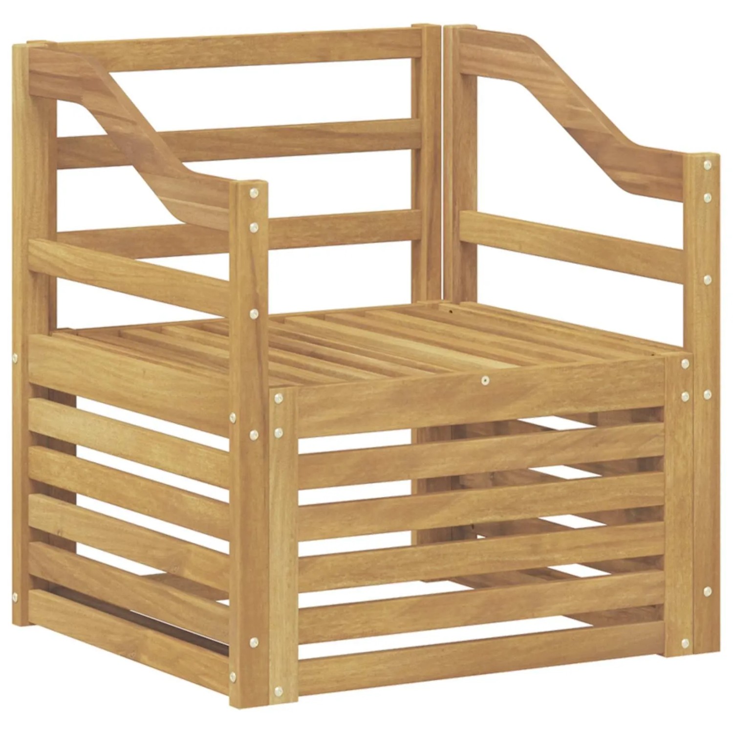 vidaXL Outdoor-Sofa Massivholz Akazie Weiß 3439111