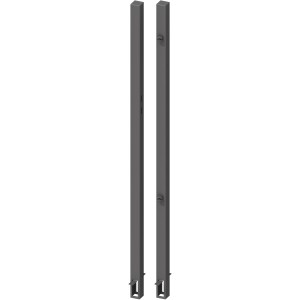 Anthrazitfarbenes Torpfosten-Set Universal für Zaunbau, feuerverzinkt.