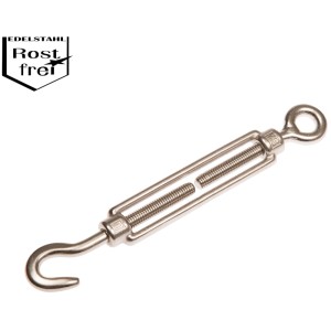 Conacord Spannschloss, V4A Stahl, 180 mm Länge, mit Haken und Öse.