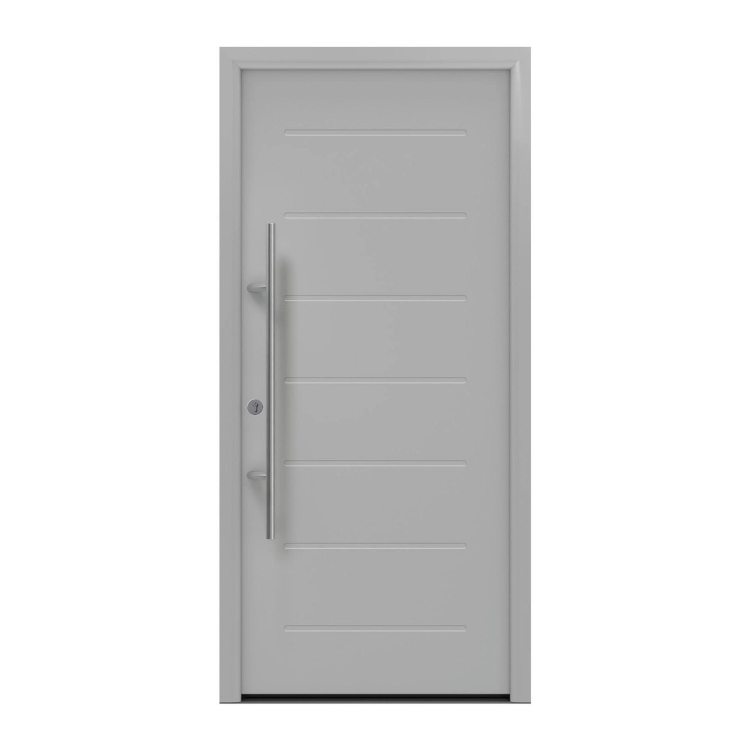 EcoStar Haustür Isopro Secur IPS 015 Weißaluminium 110 cm x 210 cm DIN L günstig online kaufen