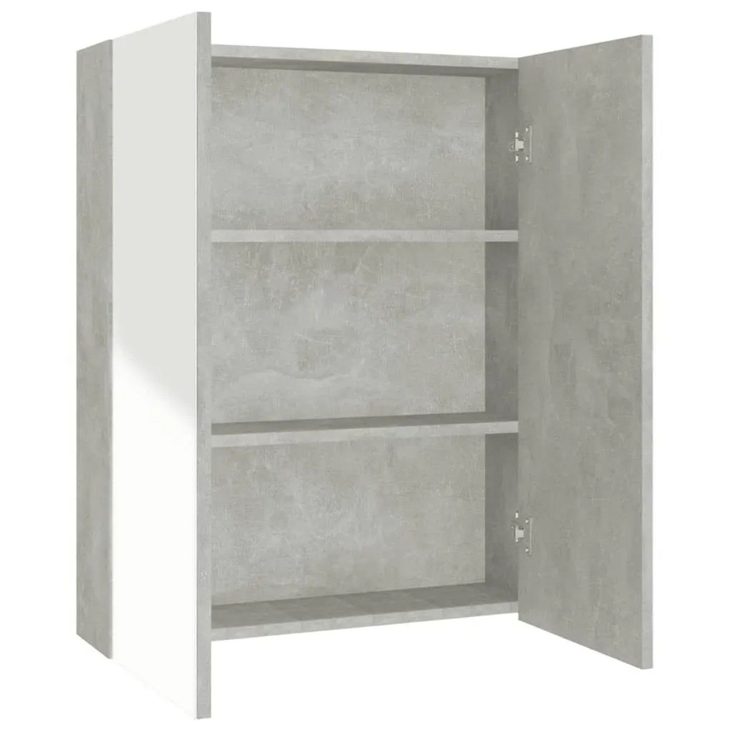 vidaXL Bad-Spiegelschrank 60x15x75 cm MDF Betongrau 331528 günstig online kaufen