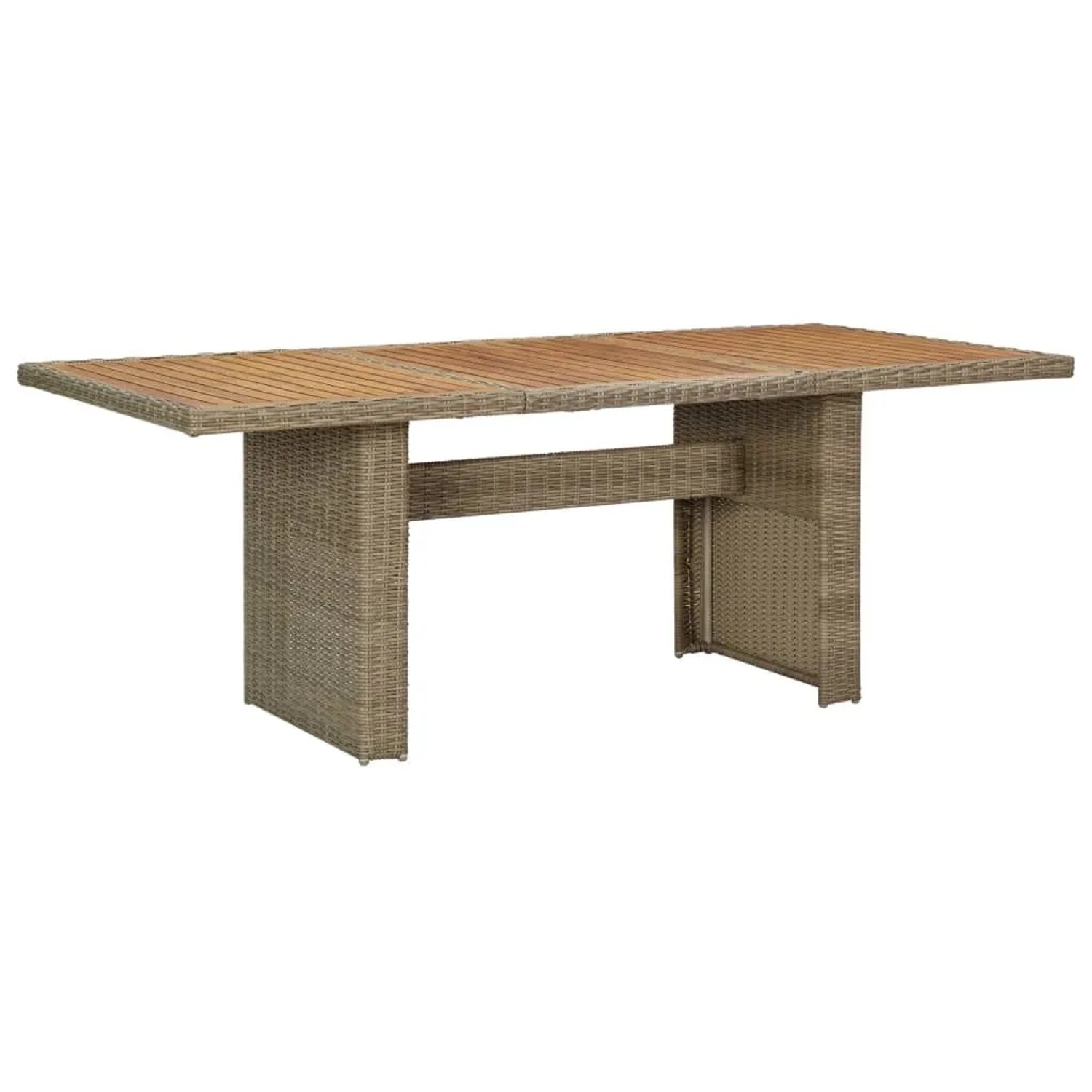 Furnicato Garten-esstisch Braun 200x100x74 Cm Poly Rattan