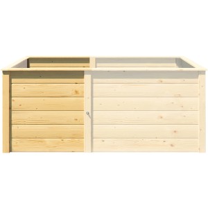 Weka Hochbeet Ergänzungssatz Modular, 69x69x71 cm, Holz, rot lasiert. Erweiterung für Basis-Modul.