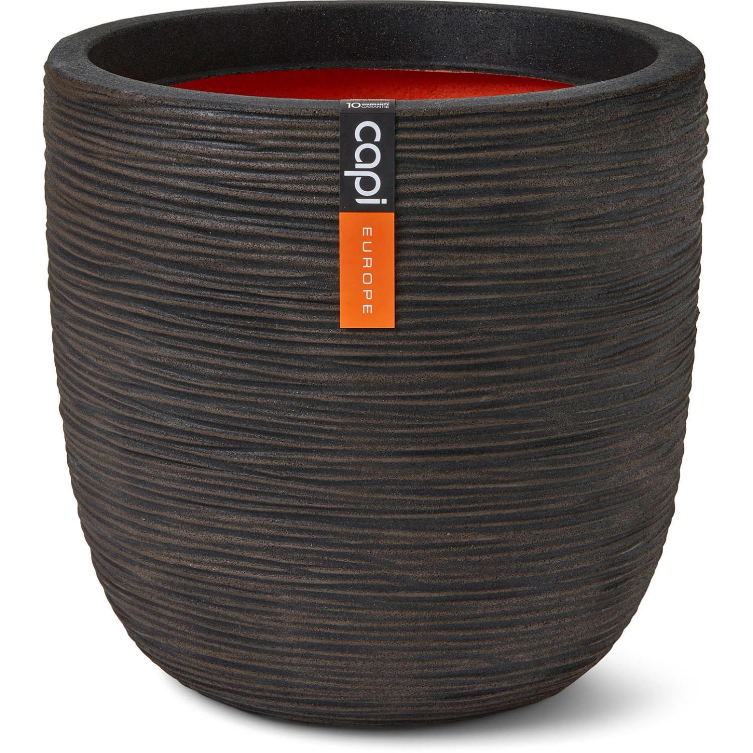 Capi Pflanztopf Kugel Rib NL Ø 35 cm x 34 cm Dunkelbraun