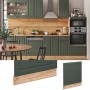 Vicco Frontblende Grün-Gold/Eiche für Fame-Line Küchenschrank, 60 cm, Landhausstil.