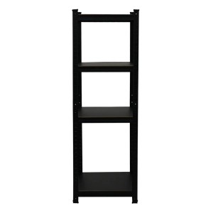 Schwarzes PROREGAL Schwerlastregal Ragnar mit 4 Böden, ideal als Keller- oder Garagenregal.