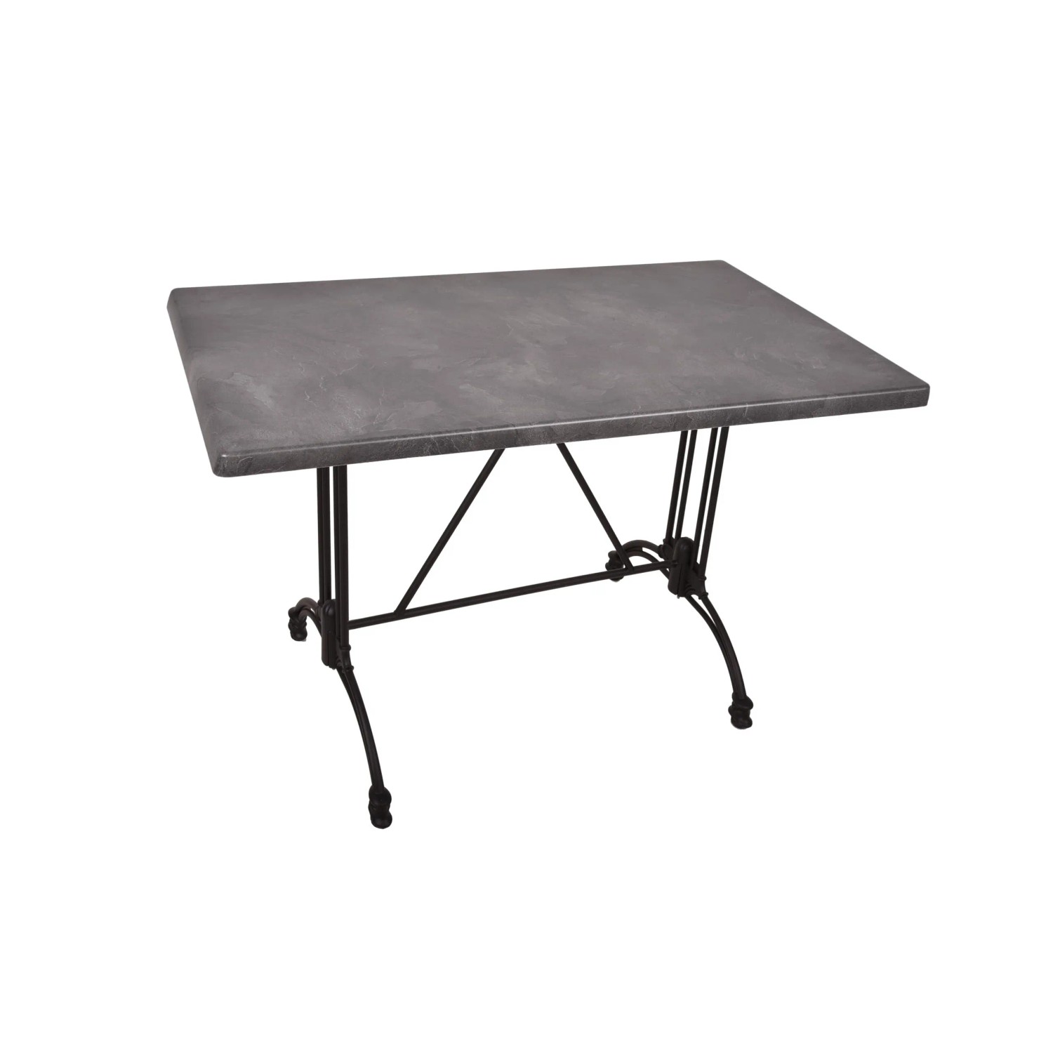 DELUKE Bistrotisch JOANA 110x70cm Rechteckig Schwarz Holz Cafétisch Bartisch Gartentisch Outdoor-Esstisch