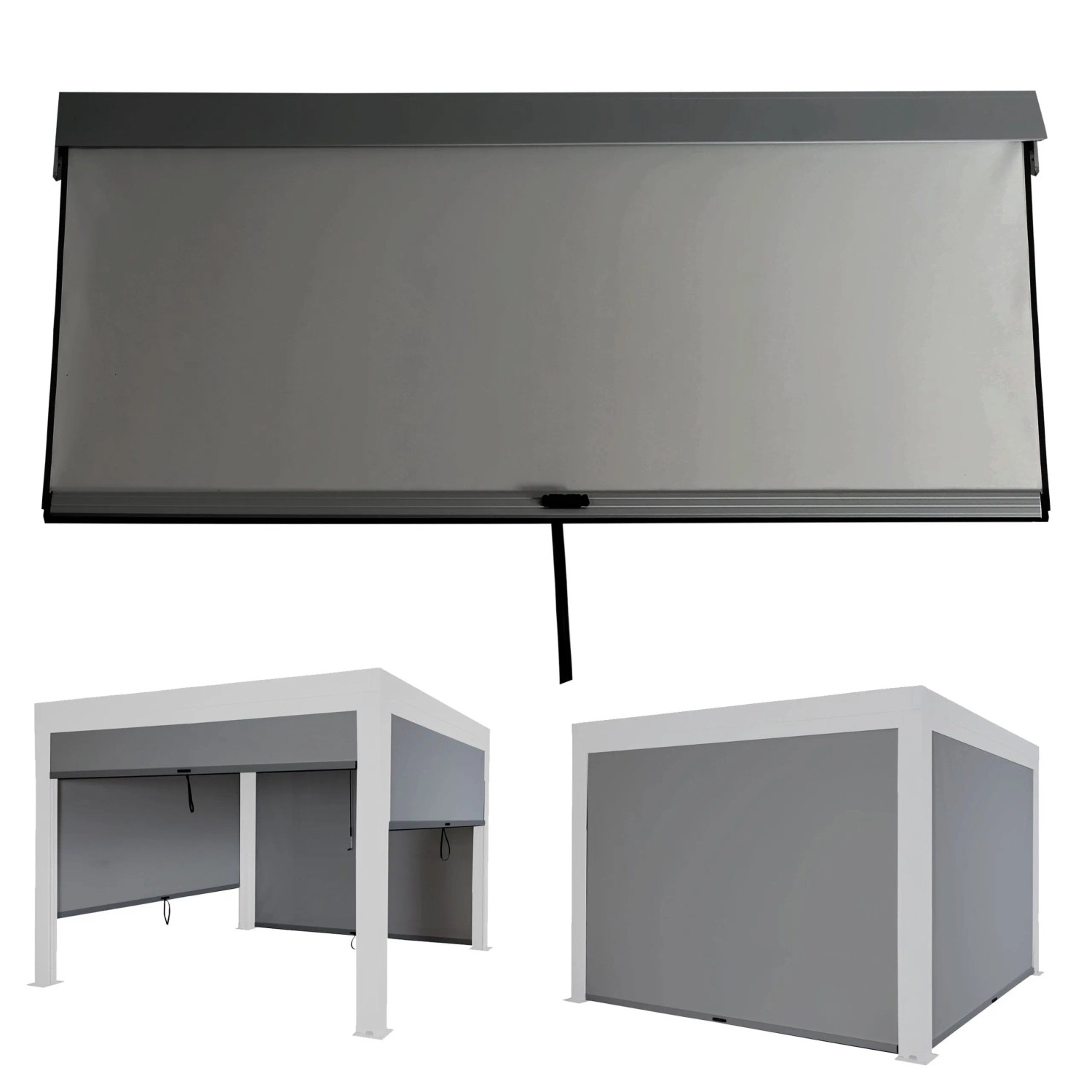 MCW Seitenwand Für Pergola L46 Anthrazit 3x3m