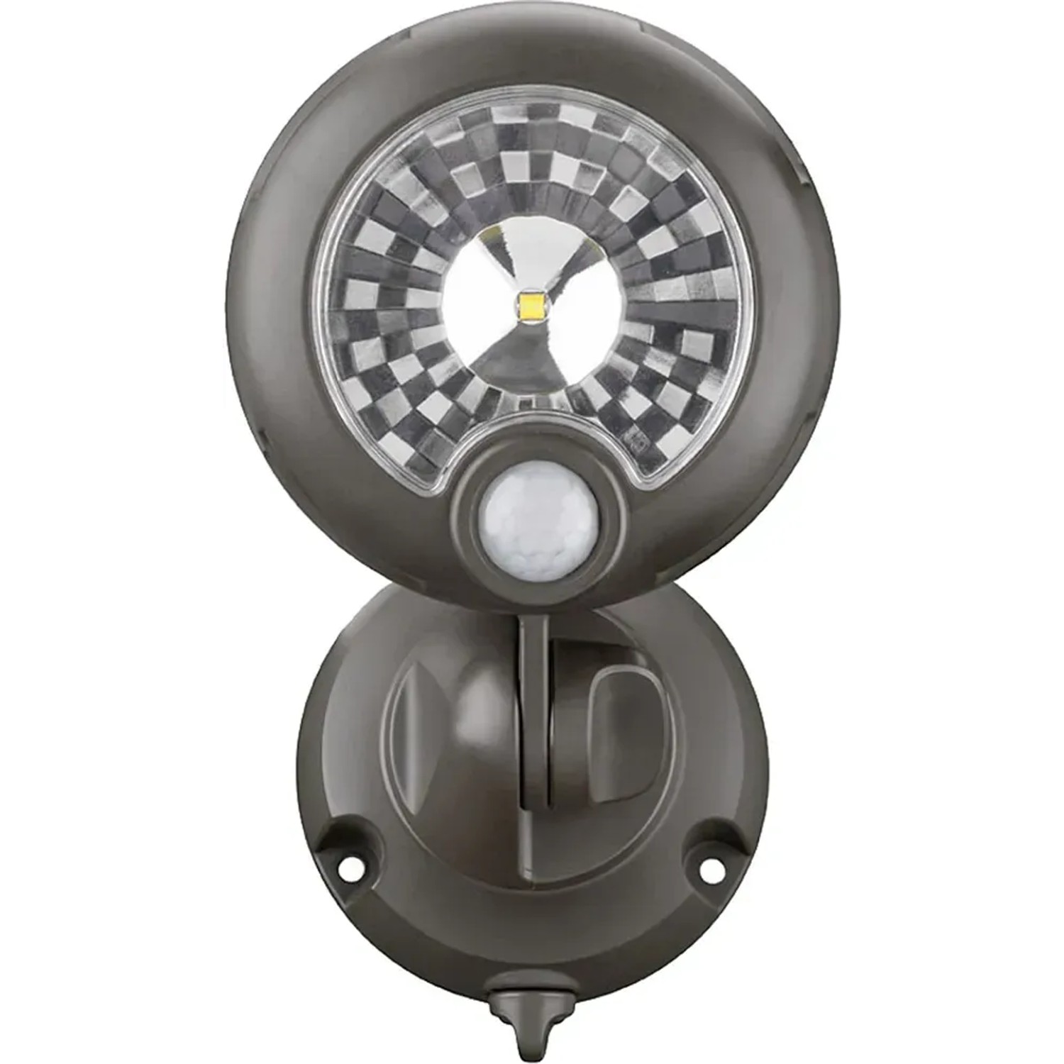 Mr. Beams LED-Außenstrahler mit Bewegungsmelder, braun, 2er-Pack. Kabellose Sicherheitsbeleuchtung.