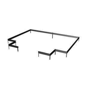 Juliana Fundamentrahmen für Orangerie Gewächshaus 15,1 m², schwarz pulverbeschichtet.