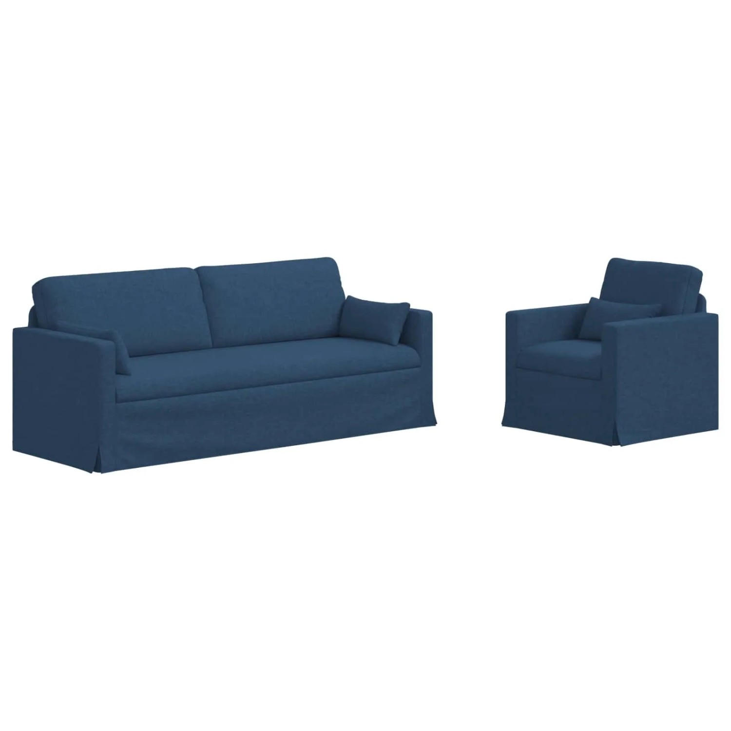 vidaXL Sofa 2-Tlg Blau 198 x 78 x 80 cm Stoff 3407587