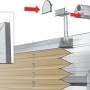 Gardinia EasyFix Thermo-Plissee in Elfenbein, Detailansicht der Montage am Fenster.