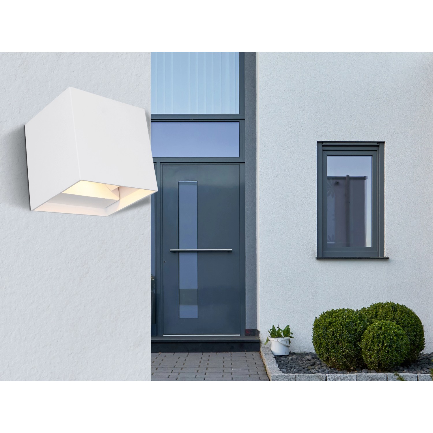 Außenleuchte Aluminium ¦ weiß ¦ Maße (cm): B: 10 H: 10 T: 10 Lampen & Leuch günstig online kaufen