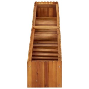 vidaXL Hochbeet aus Akazienholz, 200x30x25 cm, mit Lattenboden für Garten oder Terrasse.