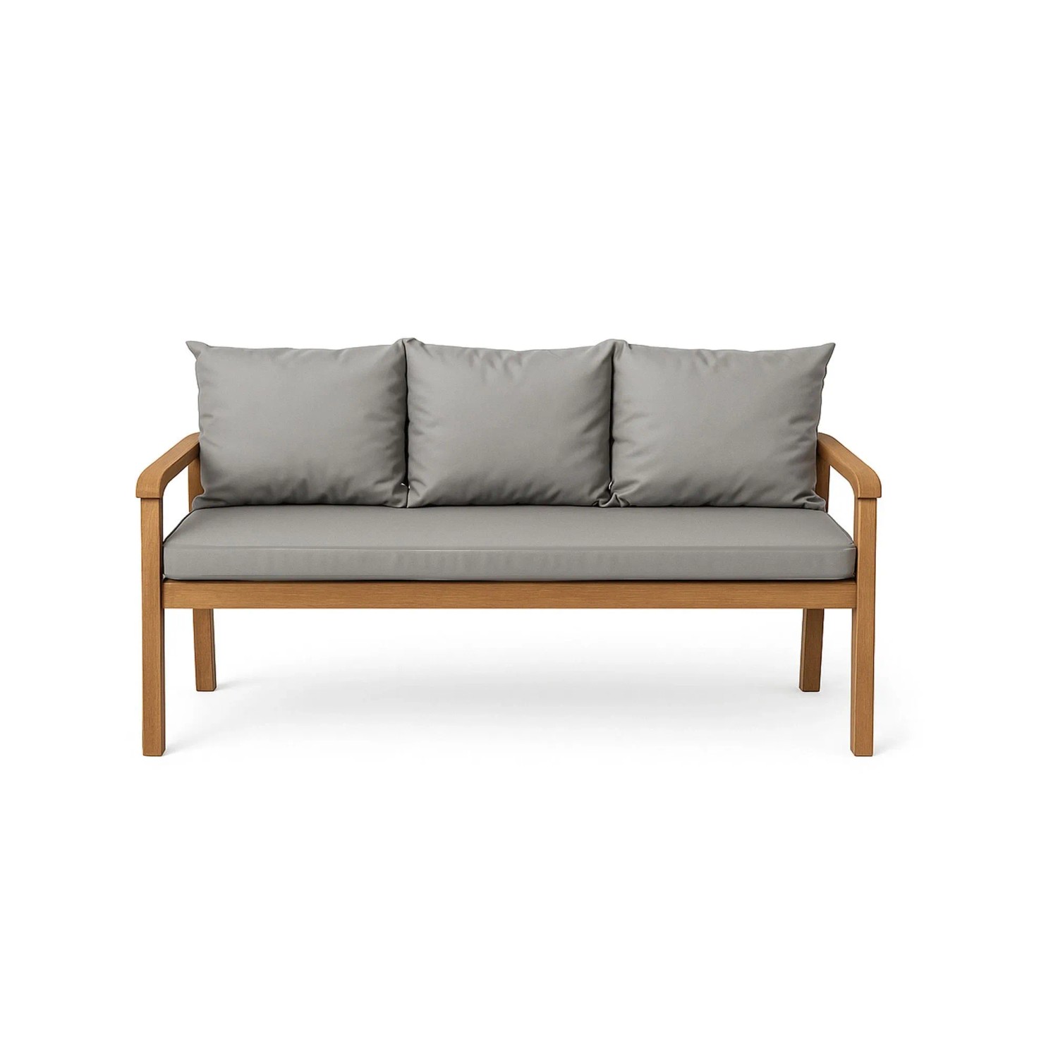 Graues Setgarden Bankkissen-Set für 3-Sitzer Gartenbank, bestehend aus Sitz- und Rückenkissen.