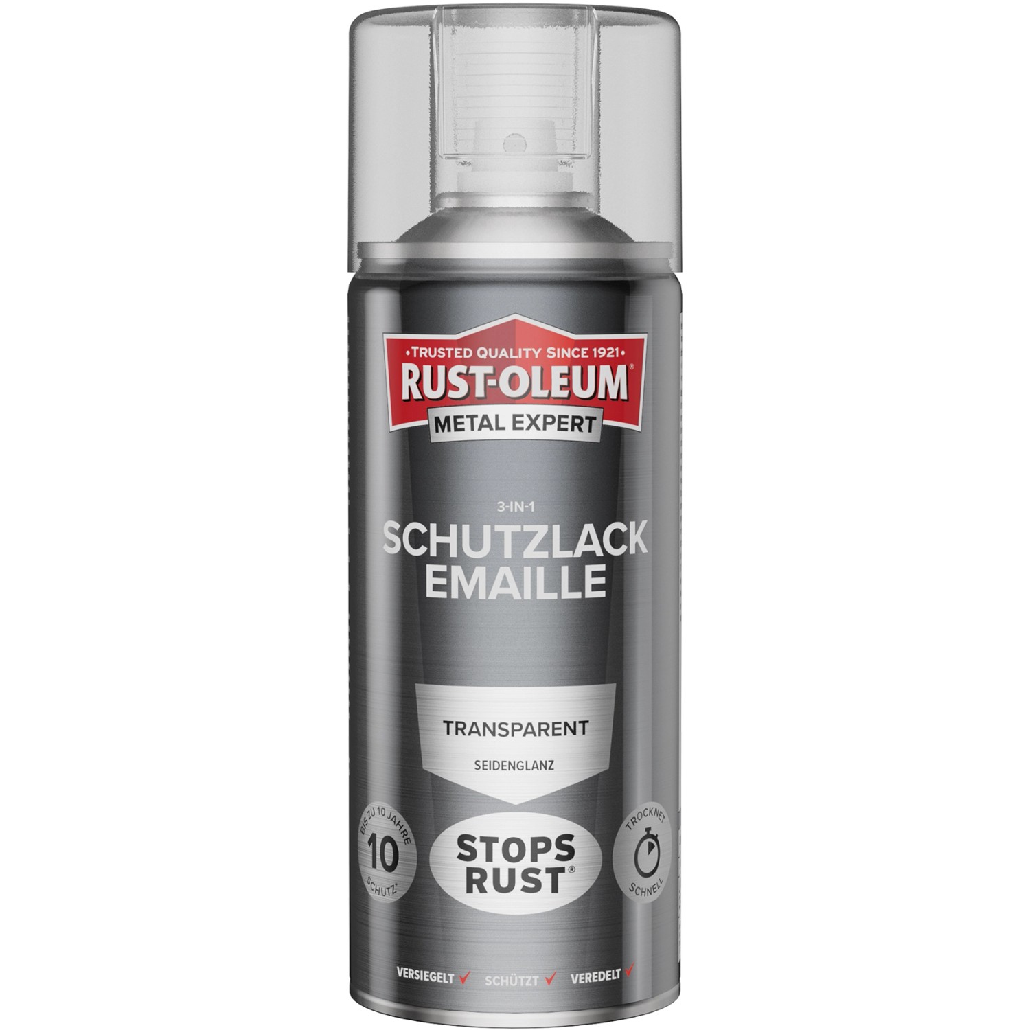 Rust-Oleum Metal Expert Schutzlack Sprühfarbe Transparent 400 ml