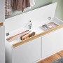 SoBuy Schuhkipper Schuhbank Garderobenbank Sitzbank mit Stauraum Weiß FSR171-W_6