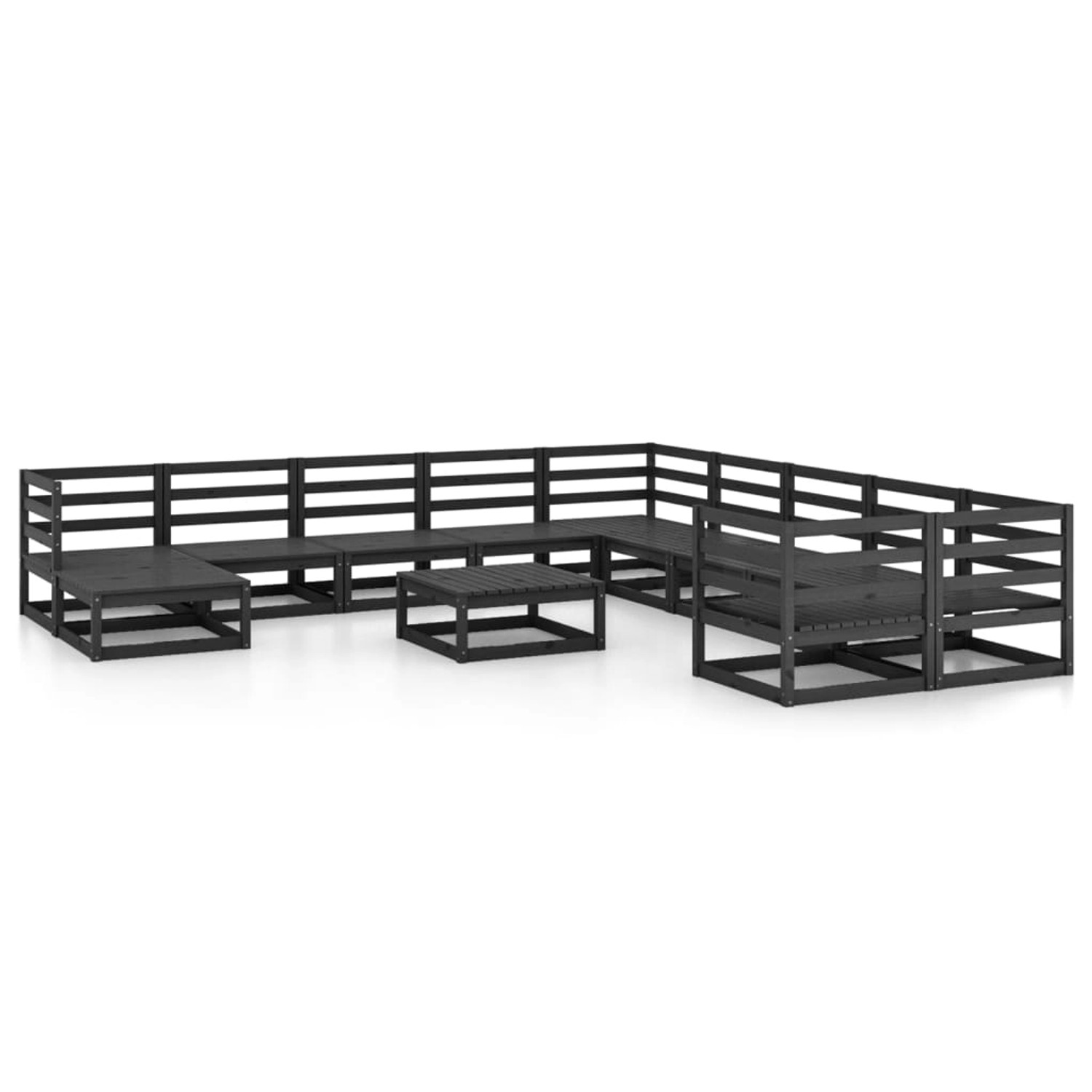 vidaXL 12-tlg Garten-Lounge-Set Massivholz Kiefer Modell 12 günstig online kaufen