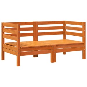 vidaXL Garten-Ecksofas 2 Stk Wachsbraun Massivholz Kiefer 837988