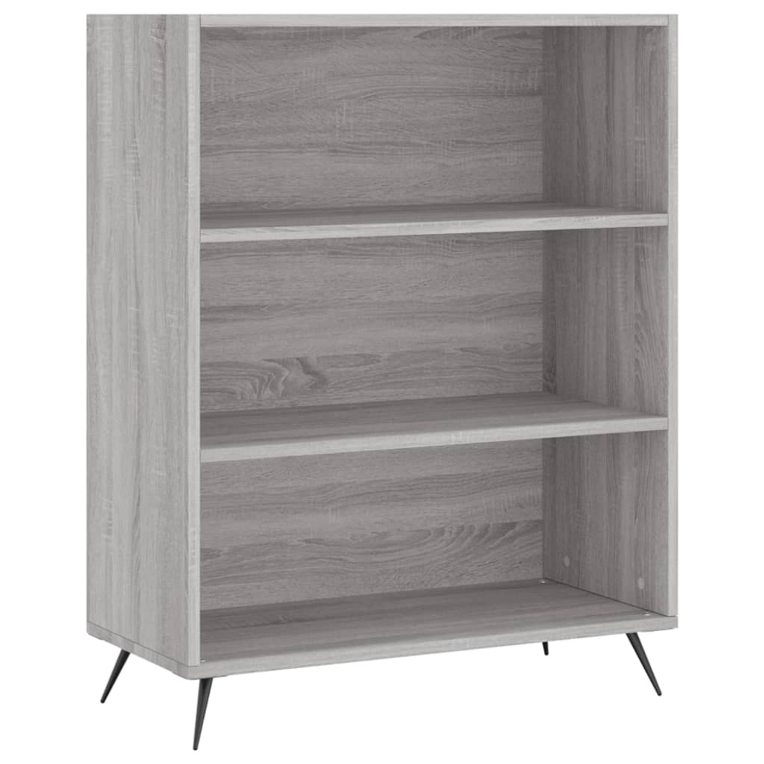 VidaXL Bücherregal Grau Metall Sonoma 69,5x32,5x90 cm Holzwerkstoff günstig online kaufen