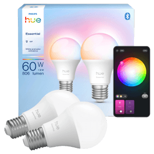 Philips Hue Leuchtmittel E27 Glühlampenform 6.500 K 806 lm 8 W 2er Set