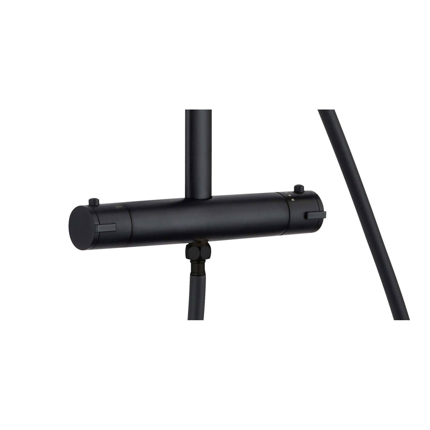 Schütte Überkopfbrause-Set Madura Fresh, Schwarz Matt, mit Thermostatarmatur. Detailansicht.