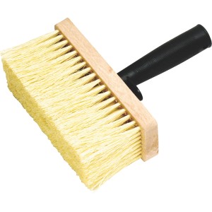 LUX-TOOLS Teerbürste mit Fibre-Borsten und schwarzem Griff für Bauarbeiten.