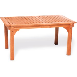 Rechteckiger, brauner Merxx Gartentisch ausziehbar, 220x90 cm. Holztisch für den Garten.