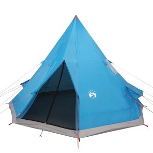 Blaues Tipi-Campingzelt für 4 Personen, wasserdicht.