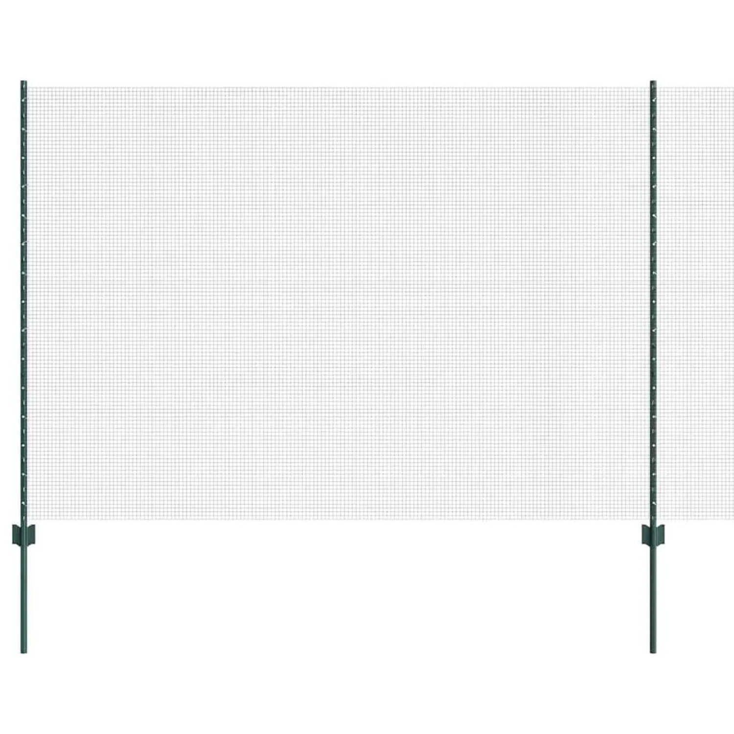vidaXL Zaun mit Pfosten Grün 1,6 x 10 m Stahl und PVC 3336460 günstig online kaufen