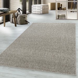 Beiger Kurzflorteppich Nizza von Ayyildiz, 240x340 cm, meliertes Design.